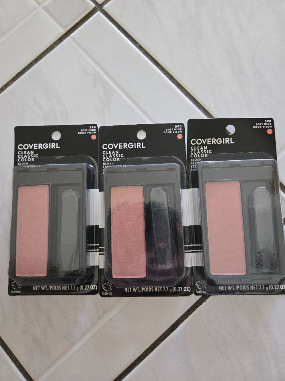 New Lot of 3 Cover Girl Clean Classic Blush Soft Mink
